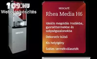 Kávéautomata bérbeadása NESCAFÉ Rhea Media H6