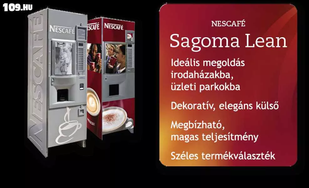 Kávéautomata bérbeadása NESCAFÉ Sagoma Lean